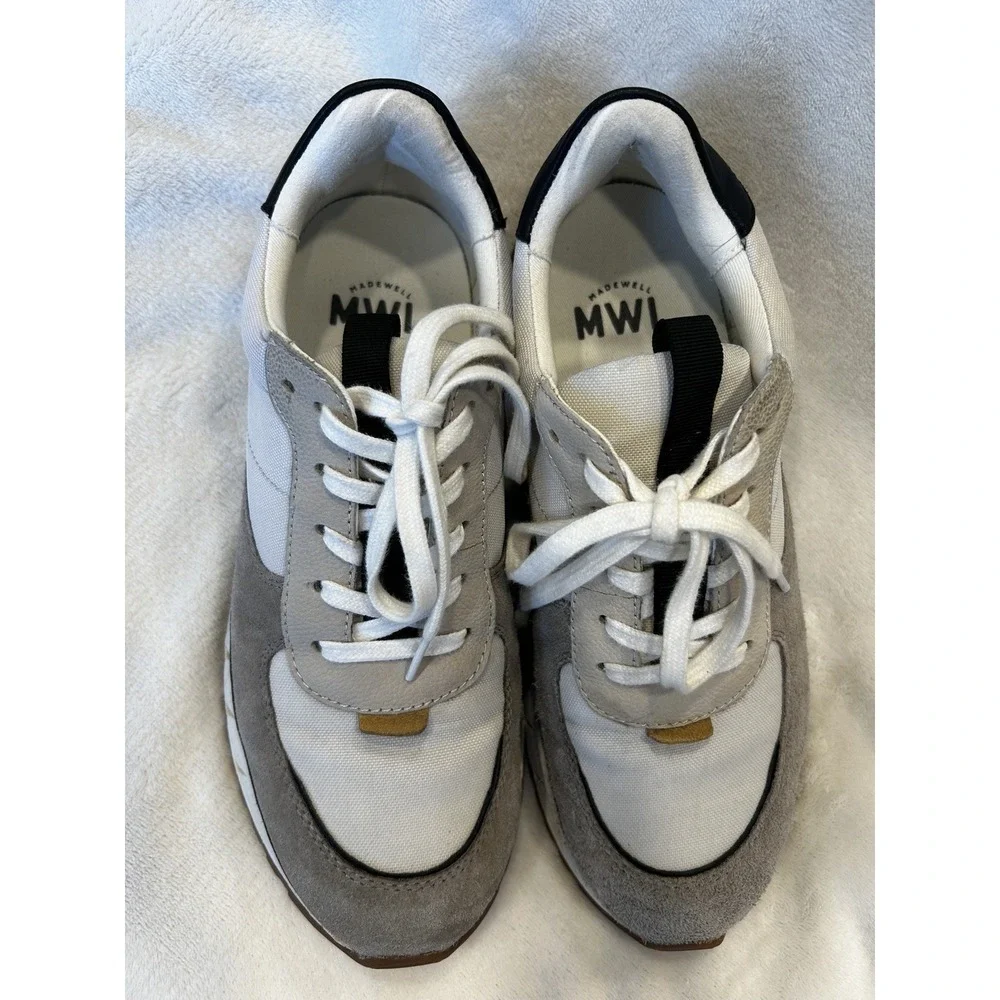 Madewell Kickoff Trainer Sneakers Canvas and Suede Mens 7 Womens‎ 8.5 MD821 - Picture 7 of 9